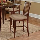 Atlantic Furniture Montreal Pub Chair in Antique Walnut (Set of 2)