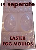 19 Easter Egg Moulds - 18 Small 1 Large - Ideal Easter Craft Gift