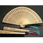 Sandalwood scented Wooden Fans #E040A (three, 8" fans)
