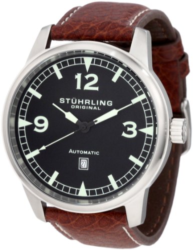 christmas Stuhrling Original Men\'s 129XL.3315K1 Aviator Tuskegee Warhawk Automatic Date Black WatchB005GF48LQ