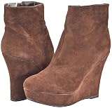 Bamboo Ceasar-01N Brown Faux Suede Women Ankle Boots