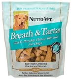Nutri-Vet 01925 Breath & Tarter Spearmint & Parsley Flavored Biscuits, 19.5 Ounce Bag
