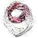 Top Fashionland Premium Soft Rock Fade Sheer Infinity Scarf White/Red
