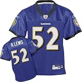 Reebok Baltimore Ravens Ray Lewis Boys Replica Jersey Kids 5-6 Medium
