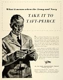 1943 Ad Taft Peirce WWII War Production Military Weapons Tools Army Navy E Flag - Original Print Ad