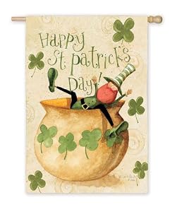 Lucky Clover Silk Reflections Garden Size Flag