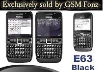 Nokia E63 Black Mobile Phone ** Unlocked to all Networks ** 3G phone ** Was on network 3 ** Exclusively sold by GSM-Fonz