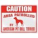 New  Caution : Area Patrolled By American Pit Bull Terrier  Parking Sign Dog