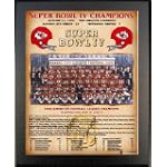 1969 Kansas City Chiefs Super Bowl IV Champions 11" x 13" Plaque from Healy Pro $39.99
