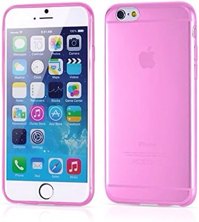 Clear Plain TPU Gel Rubber Skin Case Cover for Iphone 6 Plus 5.5" (clear pink)
