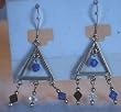 Triange - Red/White/Blue Swarovski Crystal Earrings
