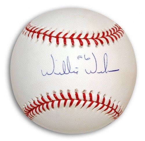 Willie Wilson Autographed/Hand Signed Major League Baseball