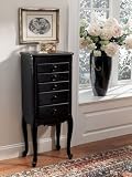 Hills of Provence Antique Black over Terra Cotta Jewelry Armoire - overpacked