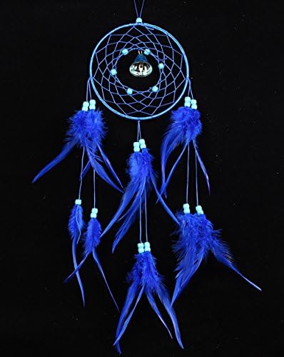 Topin® Dream Catcher with Blue Feathers Wall Hanging Decoration Hanging Ornament