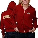 NBA Cleveland Cavaliers Ladies Wine Poly Pique Rhinestone Full Zip Hoody Jacket (Medium)