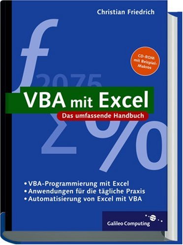VBA mit Excel - Excel programmieren mit Visual Basic fuer Applikationen, mit CD
