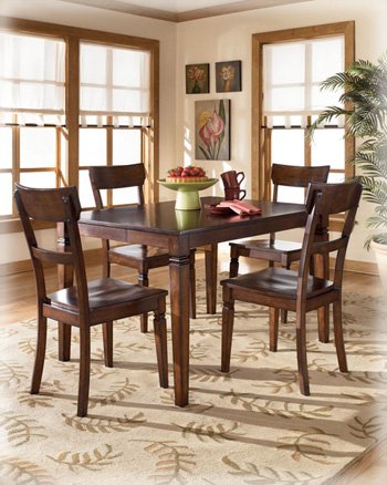 Barrister 5 Piece Dining Brown Finish