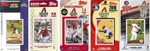 MLB Arizona Diamondbacks 5 Different Licensed Trading Card Team Sets