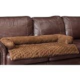 Solvit Bolstered Pet Bed Protector, Large, Cocoa