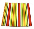 Contemporary decorative throw pillow cover- cotton, multicolor stripes I