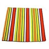 Contemporary decorative throw pillow cover- cotton, multicolor stripes I by Reorient