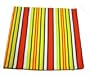 Contemporary decorative throw pillow cover- cotton, multicolor stripes I