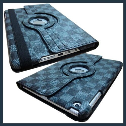 USA Ipad 4/3/2 Case Luxury Glossy 360 Degree Smart Rotating Pu Leather Cover - Grey