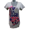 Etnies Girl V-Neck T-Shirt Corrupted grey heather