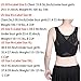 Lesbian Breathable Super Flat Les Compression 3 Rows Central Clasp Chest Binders (Lable Size L=Lable Size XL, Black)