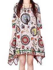 General Print Cotton/Linen  Dress