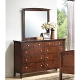 Cheffes 136 Cherry Wood Dresser and Mirror