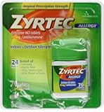 Zyrtec Allergy Relief (10 mg), 70 Tablets