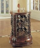 Antique Cherry Marble Round Wine Cabinet