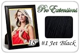 18 Inch Highlight Streaks Black Pro Extensions Premier Human Hair Extensions