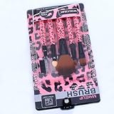 Ostart 5 Pcs Cosmetic Makeup Tool Brush Kit Travel Set - Pink