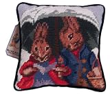 Beatrix Potter Shopping for Christmas Needlepoint Pillow - 7 inch