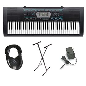Casio CTK-2100 61 Key Personal Keyboard Premium Package with Headphones, Stand and Power Supply by 