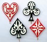 4 Game Suit Wall Hook Set - Heart, Spade, Club, Diamond