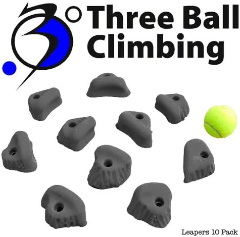 Leapers - 10 Gray Bolt on Kids Beginner Climbing Holds