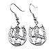 Horseshoe Horse Shoe Cowgirl Cowboy Boots Hoop Dangle Drop Earrings Cowgirl Charm