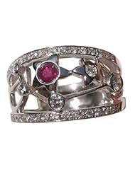 Collection "Constellation Aries", 18k White Gold, Ruby, Natural White Diamonds