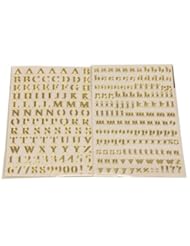 Office Product: Gold Self Adhesive Alphabet Letters Stickers - 2 sheets (1 uppercase / 1 lowercase) - JAM Paper & Envelope