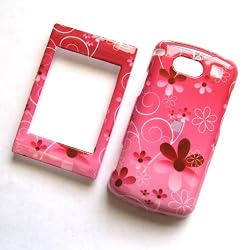 AT&T UTStarcom Quickfire PCD Snap On Protector Hard Case Image Cover Pink Flowers Design