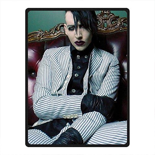 Needyou Marilyn Manson Fleece Throw Woolen Blanket Bed/Sofa Fleece 58" x 80"