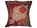 Vintage Sari Patchwork Cushion Covers Zardozi Beaded Floor Pillow Cover 24 Inch