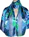 Abstract Picasso Print Deep Blue & Green Oblong Scarf /Sash Belt / Headband