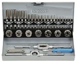 KS Tools 331.0632 Gewindeschneidwerkzeugsatz aus HSS Stahl 32-teilig M3 bis M12