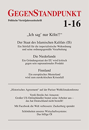 GegenStandpunkt 1-16: Politische Vierteljahreszeitschrift (German Edition)