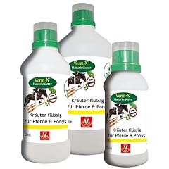 Verm-X Fl�ssig f�r Pferde, 1 Liter. Statt chemischer Wurmkur f�r Pferde, Ponys oder Esel eine nat�rliche Kontrolle innerer Parasiten mit der bew�hrten Verm-X Kr�uter-Rezeptur.