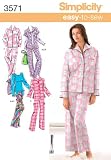 Simplicity Sewing Pattern 3571 Miss/Plus, Sleepwear, AA (10-12-14-16-18)